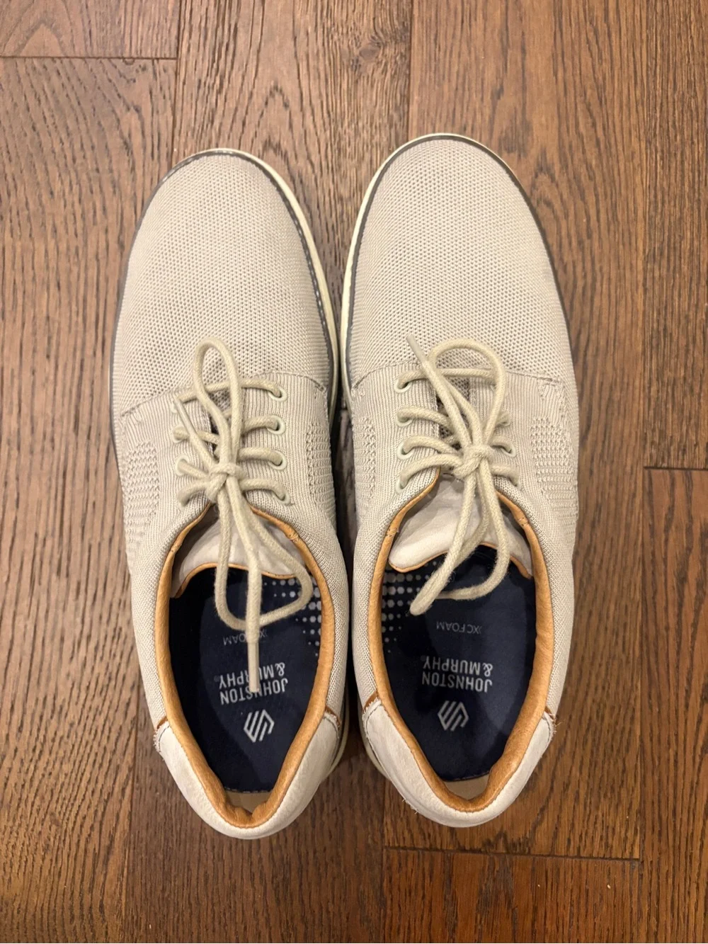 Johnston & Murphy Mcguffy Knit Beige Size 11.5